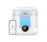 DREO Smart Humidifiers for Bedroom, 6L Top Fill Supersized Cool Mist Humidifier for Large Room, 60 Hour Runtime, Quiet Ultrasonic Humidifier for Plants, Indoor, Home, Night Light, White