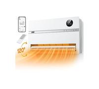 Dreo Smart Wall Heater, Electric Space Heater for Bedroom, 120° Vertical Oscillation, Adjustable Thermostat, Remote Control, 24H Timer, Easy-Mount Heater for Home Office, Works with Alexa, WH719S