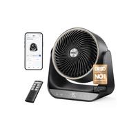 DREO Smart Whole Room Heater 714S, 60° Vertical & 90° Horizontal 3D Oscillating Heating, 12 ft/s Long-Range Circulator, 3 Heat & 3 Fan Settings, Space Heaters for Indoor Use, Bedroom, Office, Black