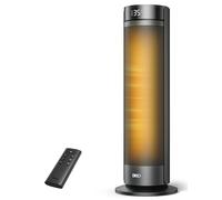 DREO Space Heater for Large Room, 23 Inch Electric Heaters for Indoor Use, 8 Safe Protection Tower, 70° Oscillation, PTC Ceramic with Thermostat and Remote, Quiet, 12H Timer, Bedroom, Office