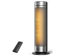 DREO Space Heater for Large Room, 23 Inch Electric Heaters for Indoor Use, 8 Safe Protection Tower, 70° Oscillation, PTC Ceramic with Thermostat and Remote, Quiet, 12H Timer, Bedroom, Office