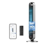 Dreo Tower Fan with Remote - 42 Inch Floor Fan with 120° Ultra Wide & Customizable Oscillation, Hyper Wind 12 Speeds & More Silent, 12H Timer, Bladeless Fans for Bedroom, Home & Office, Pilot Max