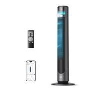 DREO TurboCool Outdoor Misting Fan 711AS, 33 ft/s High Velocity, 12 Speeds, 4 Modes Smart Standing Tower Fan, 150° Customizable Oscillating, 20 dB Quiet DC Motor for Bedroom, Weather Resistant