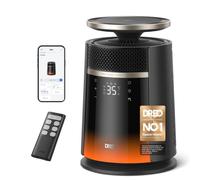 DREO Whole-Room Heater, 360° & Direct Modes for Indoor Use with Remote | 3 heat levels & fan mode, 4.1 m/s long-range, thermostalt, 8-layer safety protection, 25dB quiet , bedroom, office