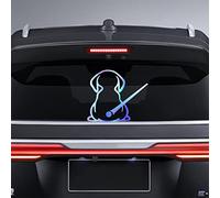 Dreothy Dog Decals,Waterproof Rear Wiper Decal Cartoon Funny Dog Moving Tail Stickers for Car Rear Dog Windshield Wiper Decal Vinyl Dog Stickers Car Window Stickers(Rainbow Blue)