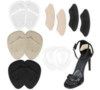 DRERIO 12 Pcs Heel Cushion Pads Shoe Heel Inserts for Shoes, Cotton Shoe Pads Multicoloured Adhesive Shoe Pads for Too Big Shoes, Heel Insole Heel Cushions & Cups for Women and Men