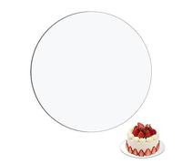 DRERIO 2 Pcs Acrylic Cake Discs Round Cake Boards 16cm Acrylic Cake Panel Clear Cake Plates Small Plastic Dessert Plates Transparent Circle Cake Bases Cake Sheets for Wedding Birthday Cakes