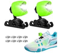 DRERIO 2 Pcs LED Croc Lights Headlights with IPX5 Waterproof, 3 Light Modes, Green
