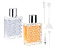 DRERIO 2 Pcs Perfume Atomiser 100ml Empty Fragrance Bottle Glass Perfume Spray Bottles,Refillable Travel Perfume Refill Bottle Portable Large Cosmetic Fine Mist Atomizer for Travel Home Gift