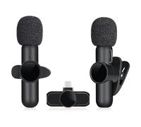 DRERIO 2 Pcs Wireless Lavalier Microphones for Android type-c,mini microphone 20-30 meter Connection distance,asmr microphone Plug-Play, for TikTok, YouTube, Vlog Recording (type-c with 2 Mic)