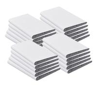 DRERIO 20pcs Corner Seals - Exterior Door Jamb Frame Seal Self-Adhesive Door Draft Stopper Corner Foam with Adhesive Window Weather Stripping Pad (White)