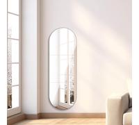 DRERIO 3 Pcs Wall Mirror, 50cm 2 Pcs Arch + 1 Pcs Square HD Self Adhesive Glass Mirror, Large Arched Makeup Frameless Half-Circle and Square Mirrors for Bathroom Living Room