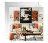 DRERIO 3 Pcs Wall Mirror 50cm HD Self Adhesive Glass Mirror Square, Large 20'' Makeup Frameless Square Adhesive Tile Glass Mirrors, for Bathroom Living Room Entryway Hallway Dressing Table (50*50cm)