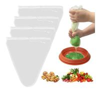 DRERIO 4 Pcs Nut Milk Bag Reusable Nylon Cheese Cloths Fine Mesh Food Strainer, 30 × 30 cm Multi-Purpose Cheesecloth Funnel-Shaped Pouches, Cold Brew Coffee Filter for Straining Coffee Yogurt Tea