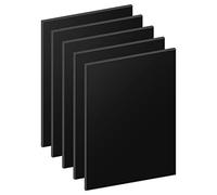 DRERIO 5 Pcs Acrylic Sheets Black Acrylic Blanks Square 2 mm Thick Signs for Picture Painting DIY Crafts(15 x 10cm) Raw Materials