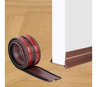 DRERIO 93*4cm Door Draft Excluder for Doors Self Adhesive Door Draft Excluder Strip, Cuttable Draught Excluder for Bottom of Doors, PVC Double-Sided Door Sealing Strip Sound Proofing for Doors (Brown)