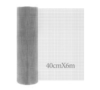 DRERIO Rodent Mesh Roll 400mmX6m Galvanised Wire Rustproof Metal Mesh Rat Proof Mesh Sheet Chicken Wire Mesh Roll, Garden Wire Fence Stop & Prevent Animals Mice & Mouse Access,Mice Deterrent