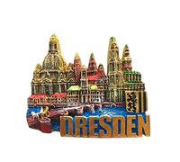 Dresden Germany Refrigerator Magnet Travel Souvenir Fridge Decoration 3D Magnetic Sticker Hand Painted Craft Collection