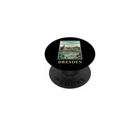 Dresden Germany Riverfront Skyline Travel Art PopSockets Adhesive PopGrip