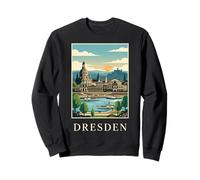 Dresden Germany Riverfront Skyline Travel Art Sweatshirt