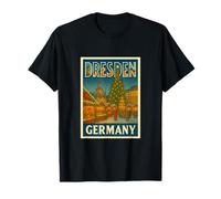Dresden Germany Vintage Travel Souvenir Poster Art Graphic T-Shirt