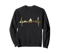 Dresden Skyline Heartbeat German Heart I Love Dresden Sweatshirt