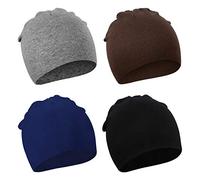 DRESHOW 4 Pieces Baby Beanie Newborn Toddler Soft Cute Knit Hat Hospital Hats for Baby Boys Infant Cap Beanies