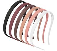 DRESHOW 6 Pcs Headbands for Glasses Wearers Non-Slip Pressure-Free Headbands with Teeth Comfortable Thin Plastic Head Bands for Girls and Women