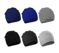 DRESHOW 6 Pieces Baby Beanie Newborn Toddler Soft Cute Knit Hat Hospital Hats for Baby Boys Infant Cap Beanies