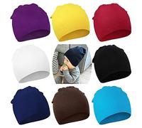 DRESHOW 8 Pieces Baby Beanie Newborn Toddler Soft Cute Knit Hat Hospital Hats for Baby Boys Infant Cap Beanies