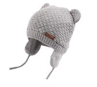 DRESHOW Baby Hat Cute Bear Toddler Earflap Beanie Warm for Fall Winter Grey