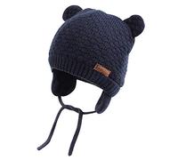 DRESHOW Baby Hat Cute Bear Toddler Earflap Beanie Warm for Fall Winter Navy