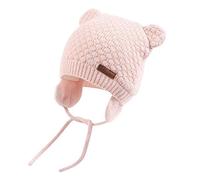DRESHOW Baby Hat Cute Bear Toddler Earflap Beanie Warm for Fall Winter Pink