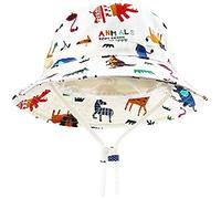 DRESHOW Baby Sun Hat Toddler Sun Protection Animal Cap Unisex Summer Bucket Hat with Chin Strap UPF 50+
