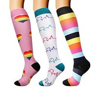 DRESHOW Compression Socks For Men & Women Best Support for Athletic Running Flight Travel Cycling