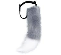 DRESHOW Fluffy Faux Fox Fur Tail Cosplay Costume for Women Halloween Party | Fluffy Faux Fur Cat Wolf Fox Tail, Equipped with Adjustable Waist Belt, Ideal Cosplay Accessory