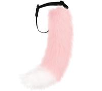DRESHOW Fluffy Faux Fox Fur Tail Cosplay Costume for Women Halloween Party | Fluffy Faux Fur Cat Wolf Fox Tail, Equipped with Adjustable Waist Belt, Ideal Cosplay Accessory
