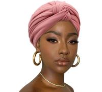 DRESHOW Hair Wrap for Women Soft Stretch Jersey Head Scarf Breathable Lightweight Turban Solid Color