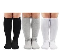 DRESHOW Kids Toddler Soccer Socks Striped Knee High Cotton Socks Uniform Sports Long Tube Socks for Boys Girls Child
