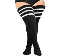 DRESHOW Plus Size Women Thigh High Socks Extra Long Thick Over the Knee High Stockings Leg Warmer Boot Socks