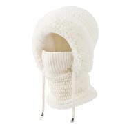 DRESHOW Winter Thermal Hat with Neck Warmer for Women Knit Balaclava Hood Women Offer Windproof Warmth for Outdoor Skiing Hiking Winter Adventures