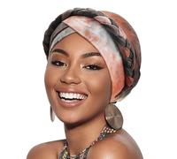 DRESHOW Women Turban Pre-Tied Twisted Braid Hair Cover Wrap Hat African Beanie Headwraps Chemo Cancer Cap