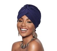 DRESHOW Women Turban Pre-Tied Twisted Braid Hair Cover Wrap Hat African Beanie Headwraps Chemo Cancer Cap