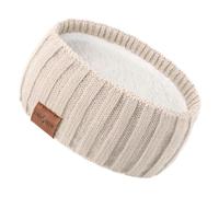 DRESHOW Women Warm Knitted Headband Cold Winter Ear Warmer Elastic Crochet Head Wraps Thick Fleece Lining Hair Bands