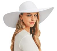 DRESHOW Womens Big Bowknot Straw Hat Floppy Foldable Roll up Beach Cap Sun Hat UPF 50+