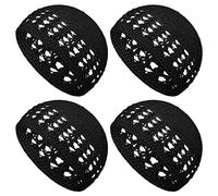 Dresmannst Kufi Hat for Men Knitted Kufi Cap Crochet Beanie Kufi Hat Skull Cap for Men Women Black
