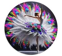 Dress Beauty Jigsaw 1000 Piece Round Puzzle Ballerina Jigsaw Puzzles Relax Puzzles Games for Adults 1000pcs (67.5x67.5cm)