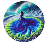Dress Beauty1000 Piece Jigsaw Puzzles Adults And Kids Round Puzzle Creative Challenges for Adults And Children 1000pcs (67.5x67.5cm) pedagogy