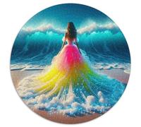 Dress Beauty1000 Piece Jigsaw Puzzles Adults And Kids Round Puzzle Creative Difficult Challenge for Adults Kids 1000pcs (67.5x67.5cm) pedagogy