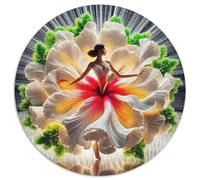 Dress Beauty1000 Piece Jigsaw Puzzles Adults And Kids Round Puzzle Creative Impossible Hard Difficult Challenging Puzzles for Adults 1000pcs (67.5x67.5cm) pedagogy